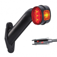 End outline marker lamp LED 3x, 12-24V, kabel 1,5m+pr,RIGHT, L